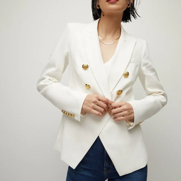 Veronica Beard Miller Linen Blazer - Picture 2 of 8